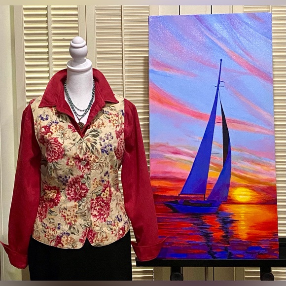 SAILING AT SUNSET high quality art print - Picture 5 of 6